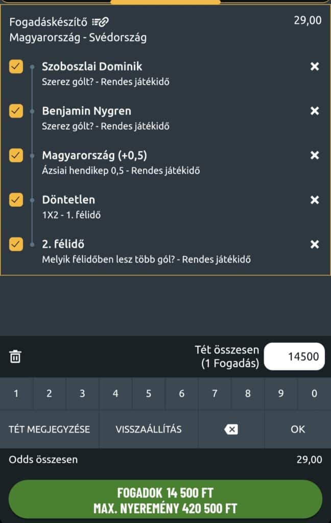 magyar - svéd tippmix