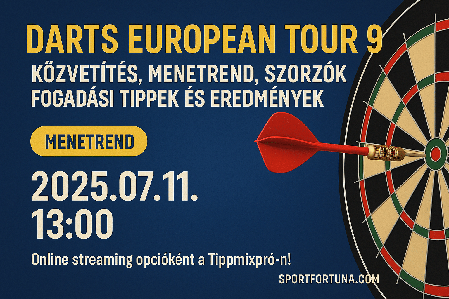darts european tour 9 közvetítés