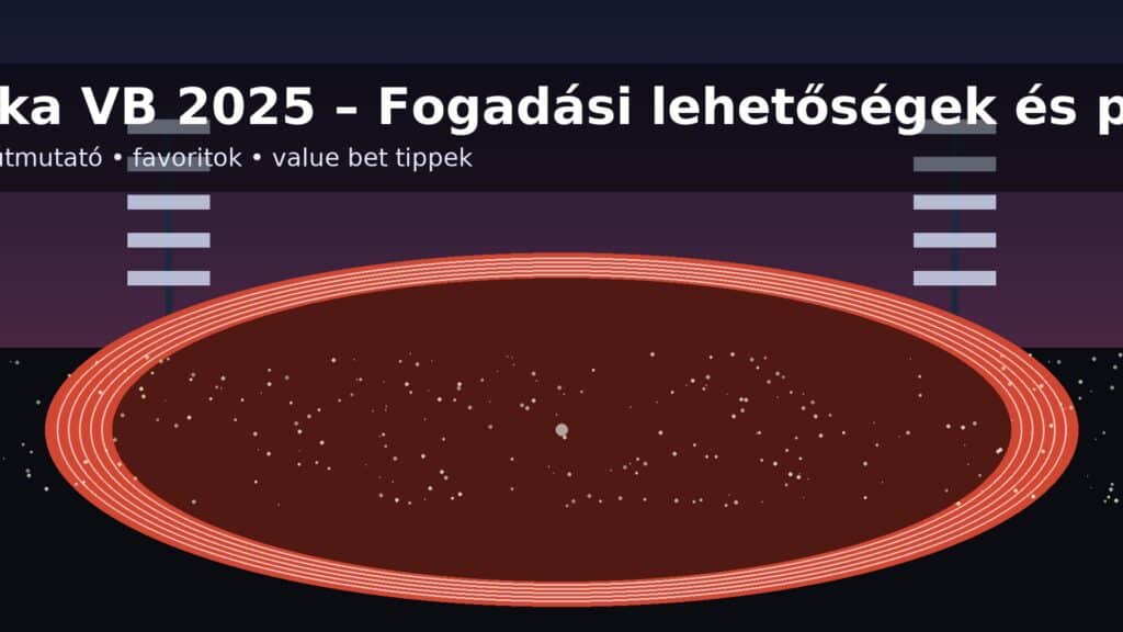 Teltházas stadion futópályával naplementében – Atlétika VB 2025 hero kép