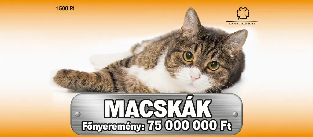 macskák sorsjegy betűk értéke, árak, nyeremények, vélemények