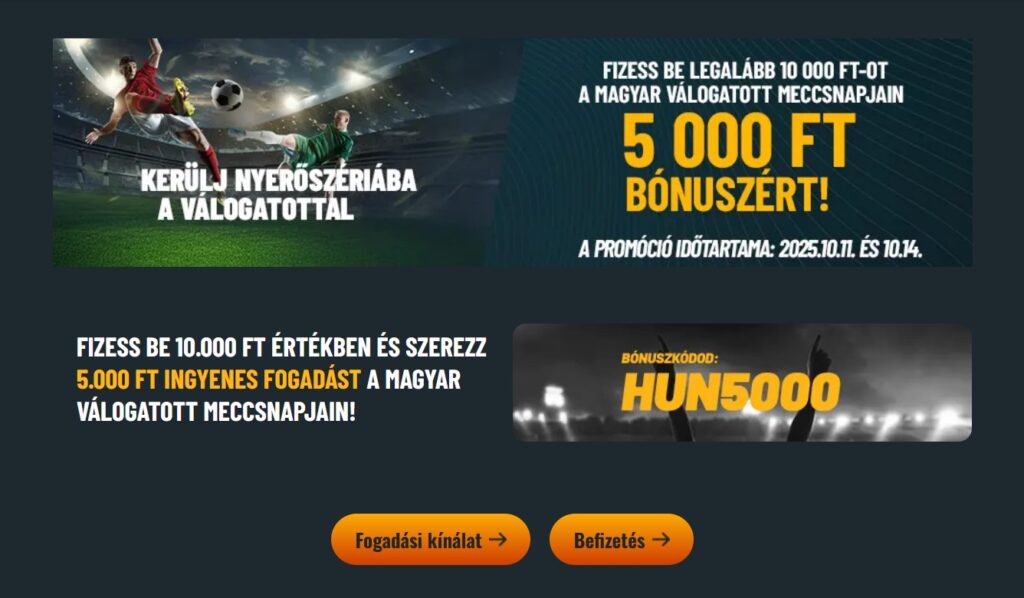 portugál - magyar tippmixpro bónusz ingyenes fogadás