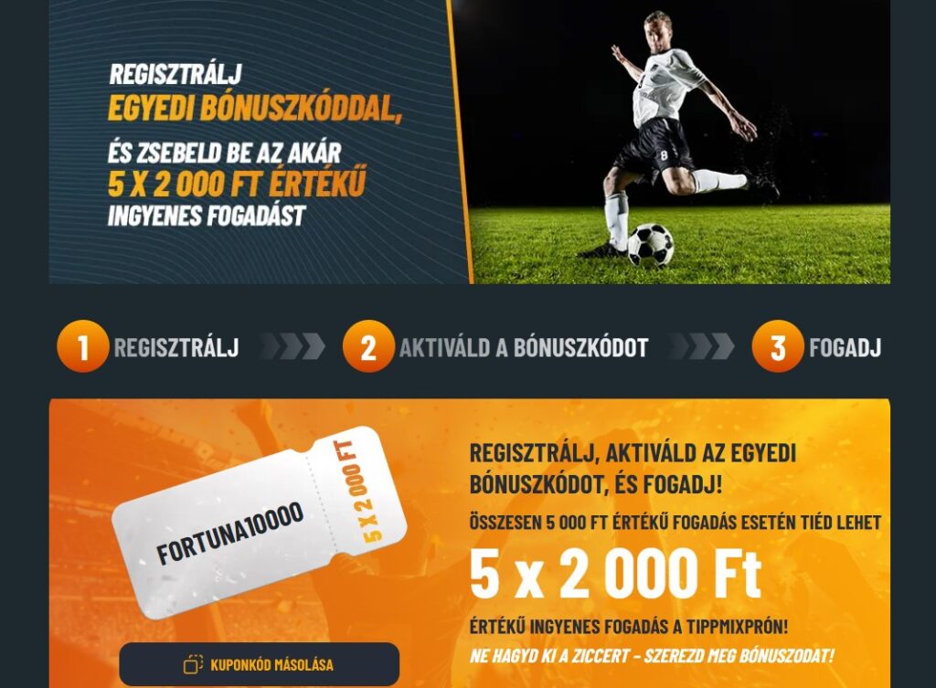 új tippmixpro bónusz ingyenes fogadás