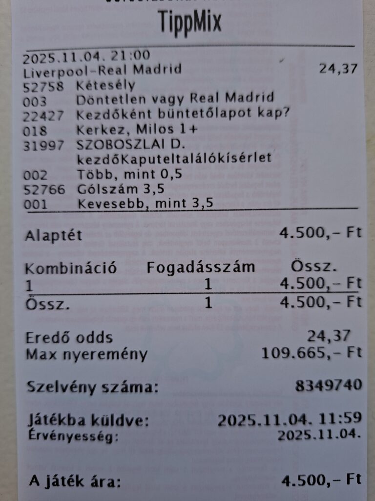 liverpool - real madrid tippmix fogadáskészítős szelvény és tippek