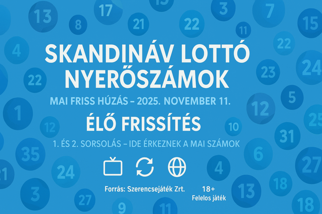 skandináv lottó nyerőszámok mai friss húzás november 11