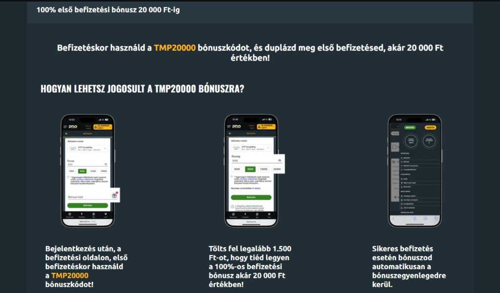 tippmixpro befizetési bónusz 20 000 ft