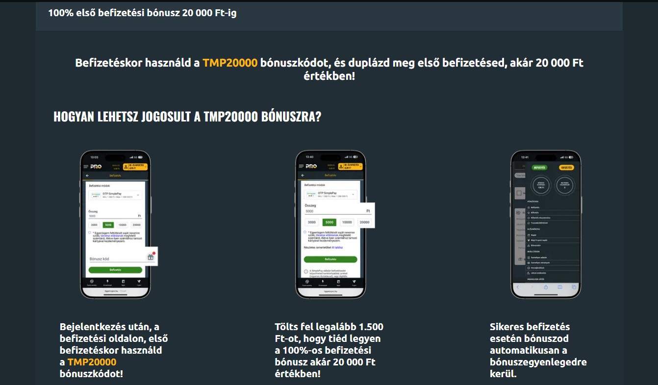 tippmixpro befizetési bónusz 20 000 ft