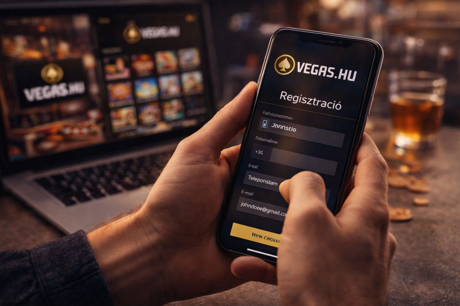 Vegas.hu regisztráció