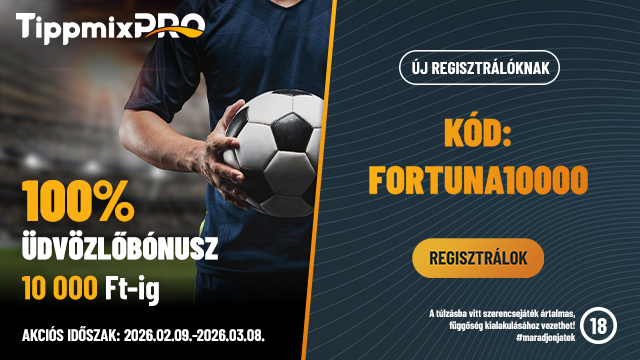 TippmixPro bonus 2026-ban