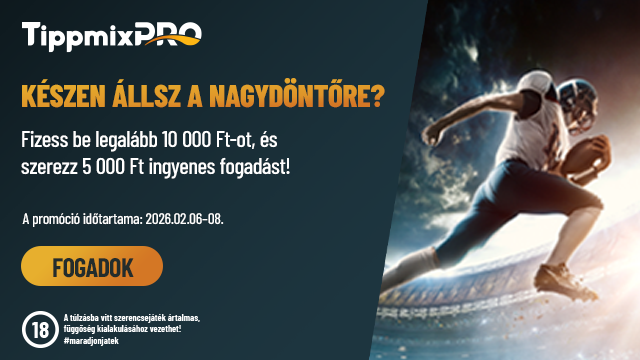 TippmixPro Super Bowl bónusz kampány képe